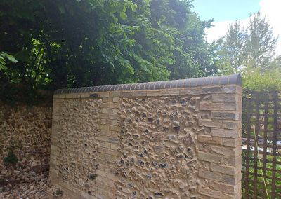 Flintwork Garden Wall - G.C Bricklaying & Building Services LTD